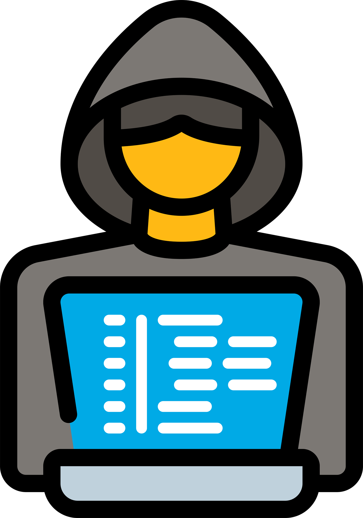 Scam - hacker in a hoodie
