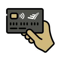 Icono de tarjeta de crédito contacto Oro